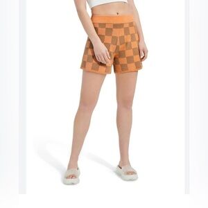 NWT  Women’s UGG Checkered Malian Cotton & Linen Blend Shorts Size Medium